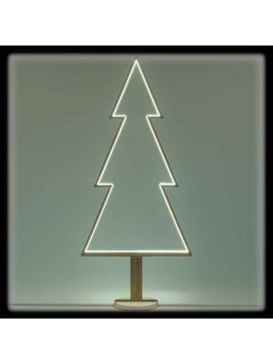 Albero di Natale h170cm, legno sbiancato ed illuminazione interna RGB & bianco caldo