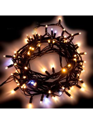 Catena luminosa 20 m, 200 maxiled Flashled Diamond, SENZA alimentazione, prolungabile, bianco caldo