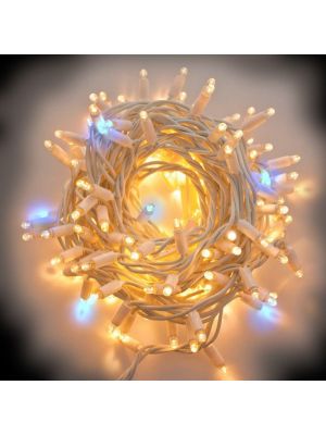 Catena 20 m 200 Maxiled Flashled diamond SENZA alimentazione prolungabile cavo bianco bianco classic