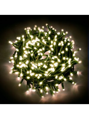 Catena luminosa 18,5 m, 450 minilucciole, controller, bianco classic