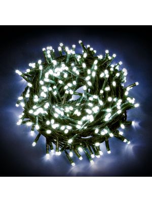 Catena luminosa 12,5 m, 300 minilucciole led con controller, ghiaccio
