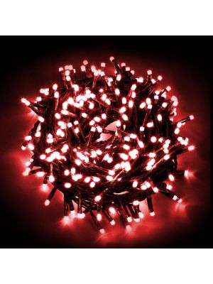 Catena luminosa 12,5 m - 300 minilucciole led con controller - rosso