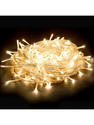 Catena di luci extralong 13,10 m - 180 miniled con memory controller - bianco classic caldo