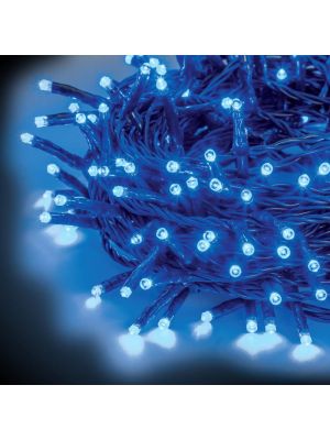 Catena a led extralong 25,70 m 360 miniled con memory controller blu cavo verde