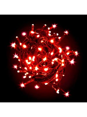 Catena 9 m di luci a led 180 miniled con controller - rosso