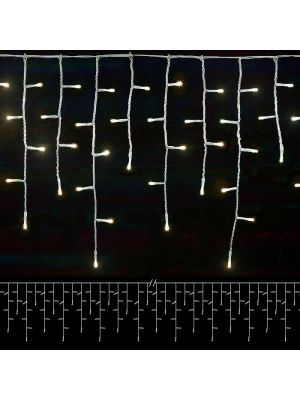 Tenda Natalizia 534 x h 36 cm - 352 Led Reflex luce fissa  - Prolungabile - Bianco Classic