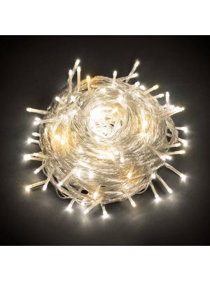 Catena di luci extralong 25,70 m trasparente - 360 miniled con memory controller - bianco classic e ghiaccio