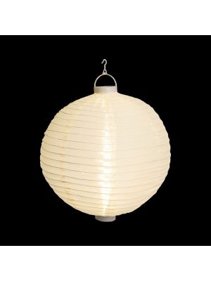 Lanterna party a batteria ø 30 cm in tessuto bianco - bianco classic