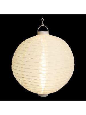 Lanterna party a batteria ø 40 cm in tessuto bianco - bianco classic