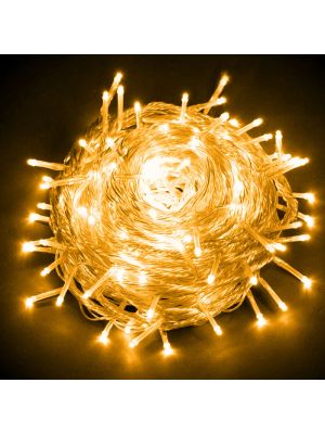 Catena extralong 25,70 m trasparente 360 miniled con memory controller bianco tradizionale da esterno