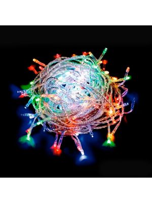 Catena extralong 25,70 m trasparente 360 miniled con memory controller multicolor da esterno
