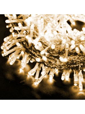 Catena a grappolo 14,9 m cavo trasparente 720 led con memory controller bianco tradizionale da esterno