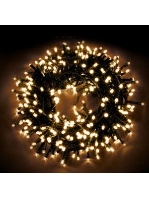 Catena grappolo 11,5 m cluster 1100 mini led con memory controller bianco tradizionale da esterno
