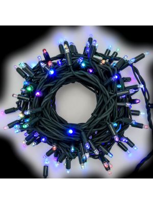 Catena luminosa 10 m, 120 Maxiled Multiflash RGB, prolungabile