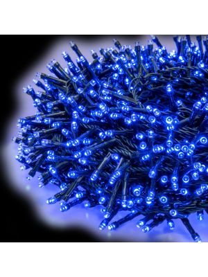 Catena luminosa 20,5 m mini cluster, 1000 led, con memory controller e timer, blu