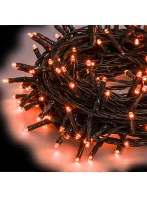 Catena di luci extralong 25,70 m, 360 miniled, con memory controller e timer, arancione