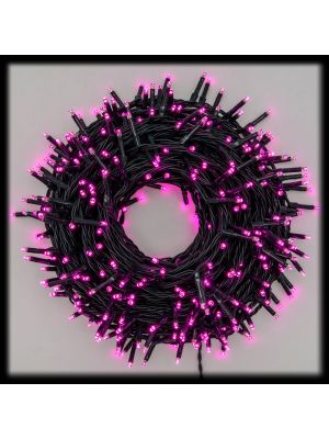 Catena di luci extralong 25,70 m, 360 miniled, con memory controller e timer, rosa