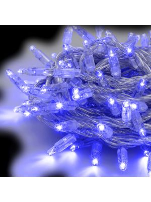 Catena luminosa 10 m, 96 Maxiled, prolungabile, SENZA alimentazione, blu
