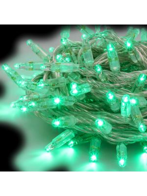 Catena luminosa 10 m, 96 Maxiled, prolungabile, SENZA alimentazione, verde