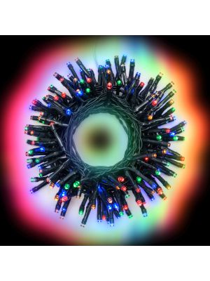Catena a batteria 7,2 m - 180 led con telecomando infrarossi timer - multicolor a pile