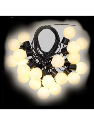 Catena per le feste party light da 10 m con 20 lampadine ø50xh60 cm - bianco classic