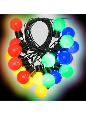 Catena per le feste party light da 10 m con 20 lampadine ø50xh60 cm - multicolor
