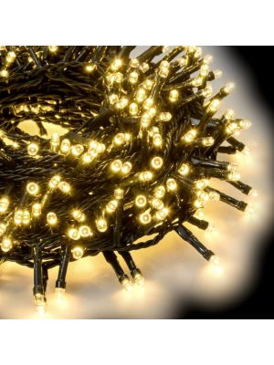 Catena grappolo 21,5 m minicluster 1000 led a luce fissa bianco classic caldo