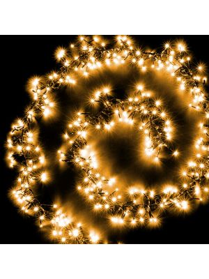Catena festone grappolo 7,5 m cluster 750 miniled a luce fissa bianco caldo tradizionale da esterno