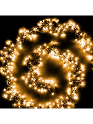 Catena festone grappolo 15 m cluster 1500 miniled a luce fissa bianco caldo tradizionale da esterno