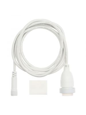 Cavo bianco di 3 mt con portalampada attacco E27 Vintage Led Pro uso esterno 230V