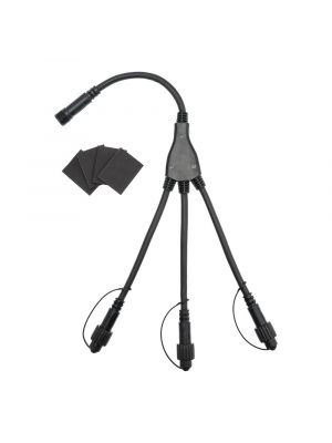 Connettore multiplo nero a 3 uscite 230V per serie Vintage Led Pro da esterno uso interno ed esterno