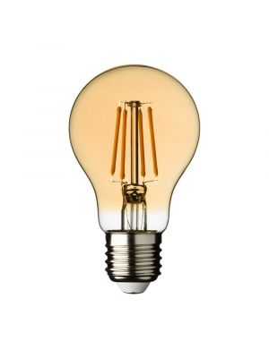 Lampadina Vintage a goccia E27 Led Bulbs A60 4x Filament 4W Bianco caldo Vintage Led Pro vetro golden