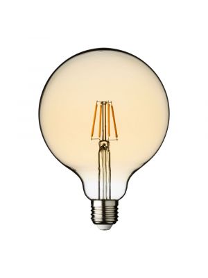 Lampadina Globo ø125 mm E27 Led Bulbs G125 4x Filament 4W, bianco caldo, Vintage Led Pro da interno ed esterno
