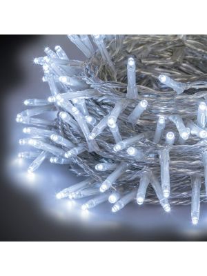 Catena extralong 53 m trasparente 750 miniled memory controller bianco ghiaccio freddo - uso interno ed esterno