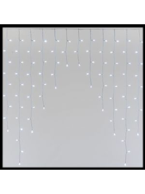 Tenda 450xh120 cm 300 Led SuperBright flashled diamond prolungabile bianco ghiaccio cavi bianchi