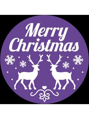 Gobo Ø37-23mm, 2 colori, per proiettore professionale, Merry Christmas con Renne e Cristalli 