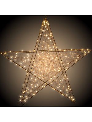 Stella luminosa 3D ø80 cm metal copper outdoor, 240 microled flashled, bianco classic caldo - uso interno ed esterno