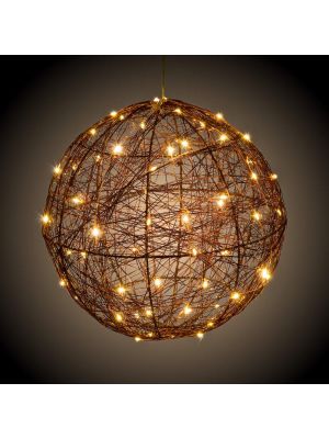 Sfera luminosa 3D ø25 cm metal copper outdoor, 120 microled flashled, bianco classic caldo da interno ed esterno
