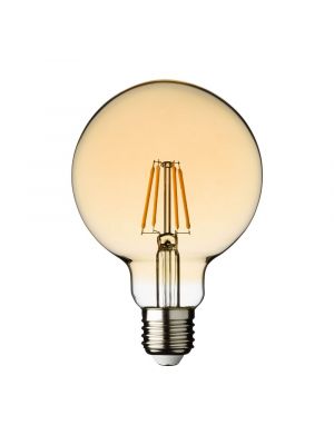 Lampadina Globo ø95 mm dimmerabile E27 Led Bulbs 4x Filament 4W, bianco caldo vintage led pro