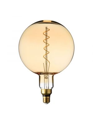 Lampadina Maxi Globo ø200 mm DIMMERABILE E27 Led Bulbs, Spiral Filament 4W, bianco caldo  da interno