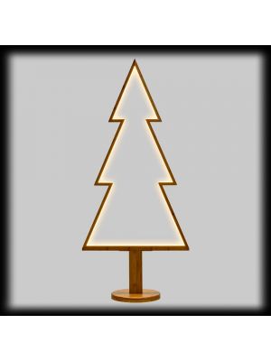 Albero di Natale ad Abete Wood Natural, H 145 cm a luce fissa, bianco caldo 3000k