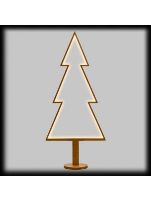 Albero di Natale ad Abete Wood Natural, H 170 cm a luce fissa, bianco caldo 3000k