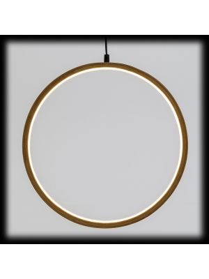 Cerchio luminoso Wood Natural, Ø 37 cm a luce fissa, bianco caldo 3000k