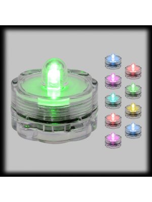 Set 10 candele subacquee a batteria luce fissa, 1 Led RGB cambiacolore
