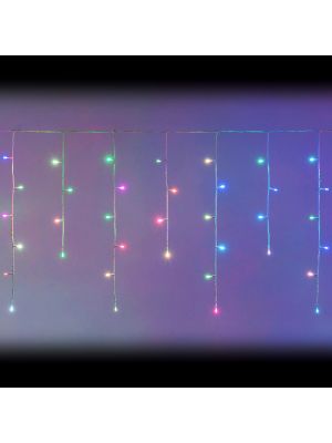 Tenda luminosa Crazy RGB 180 led 600 x h 60 cm, con giochi di luce ed effetto flash 