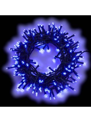 Catena luminosa 12,8 m 320 led con memory controller timer, blu