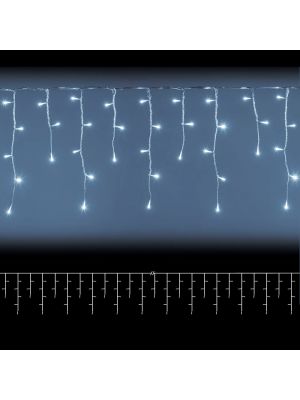 Snowlight 6 x h 0,4 m, 200 Led, effetto neve con memory controller, bianco ghiaccio