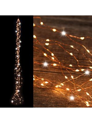 Cascata di luci 900 microled, 15 stringhe da 3,20 m, flashled, bianco traditional