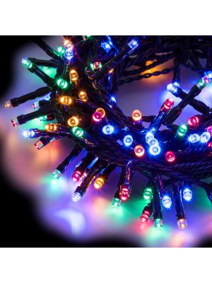 Catena luminosa 60,50 m, 1500 led, con memory controller e timer, multicolor