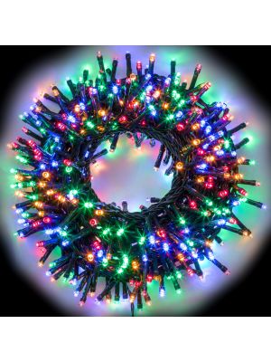 Catena luminosa 40,5 m mini cluster, 2000 led, con memory controller e timer, multicolor